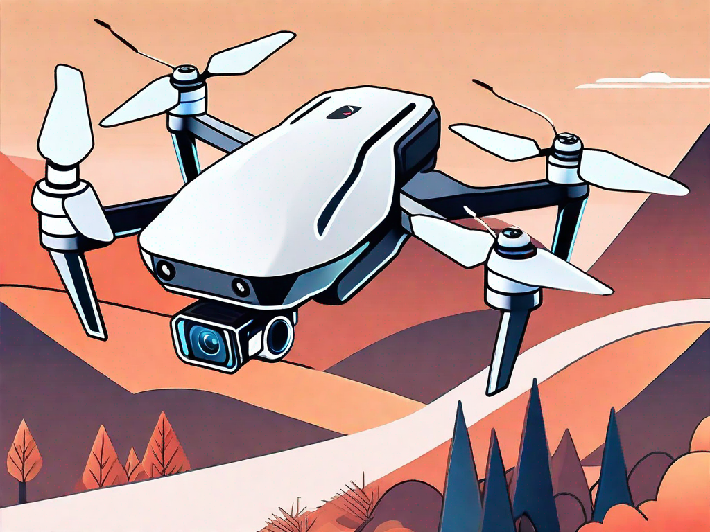 A high-tech drone equipped with a camera