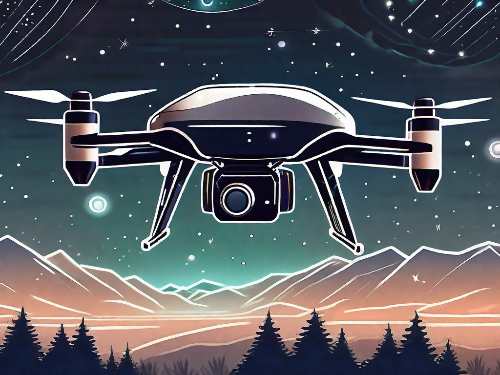 A high-tech drone equipped with night vision technology