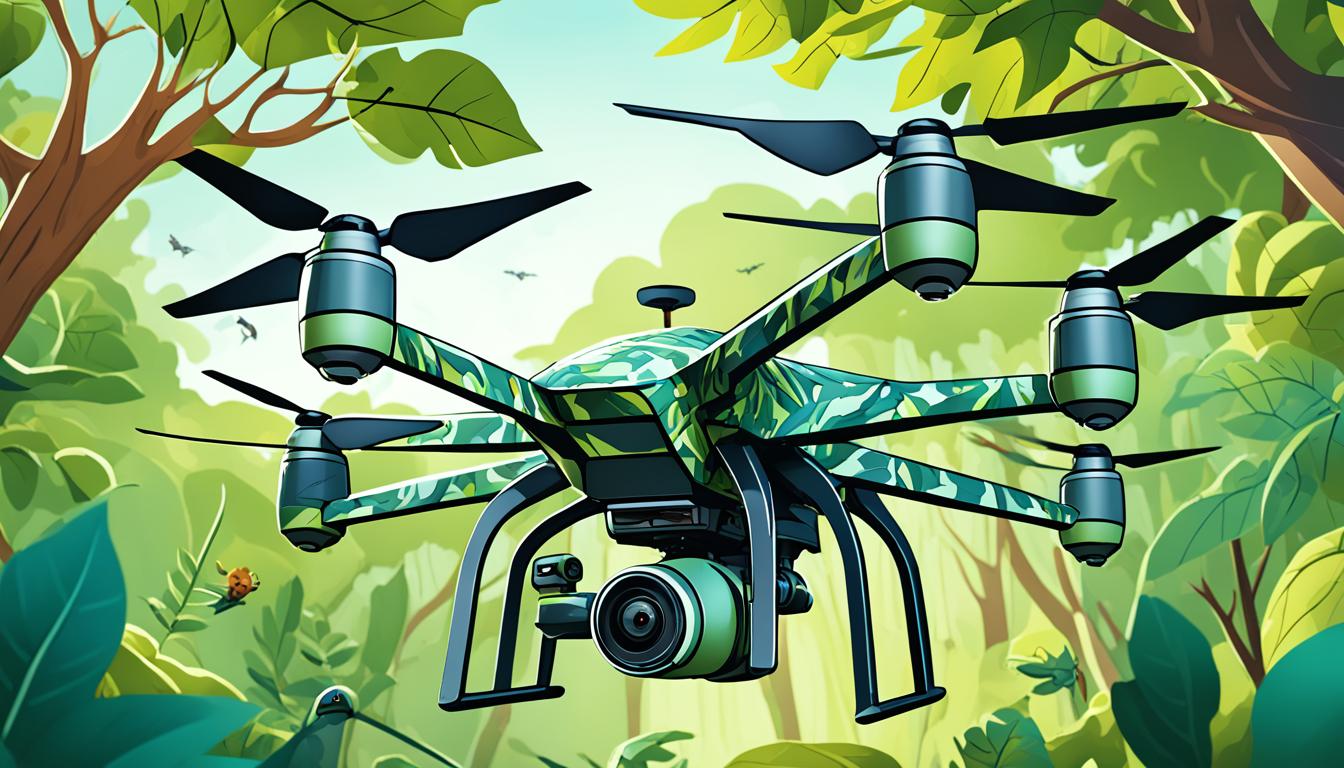 Drone camouflage techniques for anti-poaching