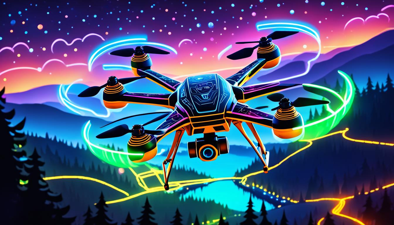 Drone light painting with LED lights